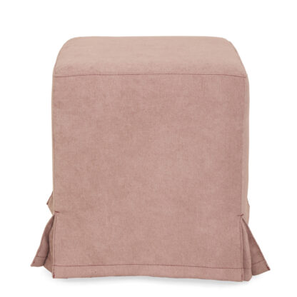 Taburet Cube T, roz prafuit, stofa K, 45x38x38 cm - imagine 2