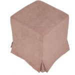 Husa taburet Cube, roz prafuit, stofa, 38x45x38 cm - imagine 5