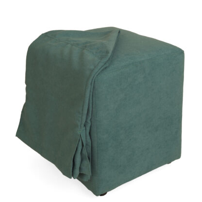 Husa taburet Cube, turcoaz, stofa, 38x45x38 cm - imagine 7