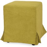 Husa taburet Cube, verde, stofa, 38x45x38 cm - imagine 7