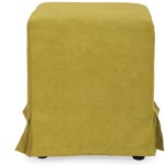 Husa taburet Cube, verde, stofa, 38x45x38 cm - imagine 6