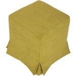 Husa taburet Cube, verde, stofa, 38x45x38 cm - imagine 4