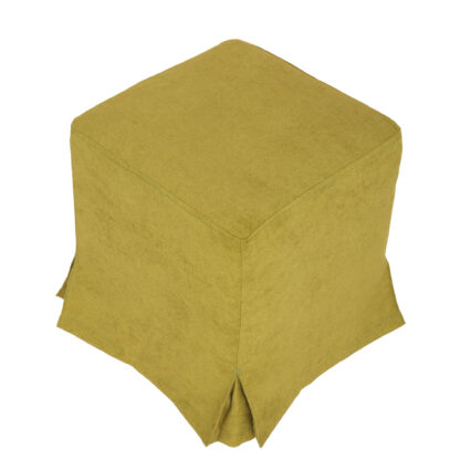 Husa taburet Cube, verde, stofa, 38x45x38 cm - imagine 4