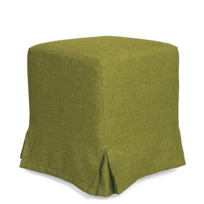 Husa taburet Cube, verde inchis, stofa, 38x45x38 cm - imagine 4