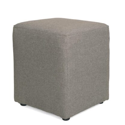 Taburet Cube, gri deschis, stofa, 45x38x38 cm - imagine 4