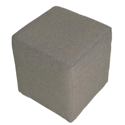 Taburet Cube, gri deschis, stofa, 45x38x38 cm - imagine 5