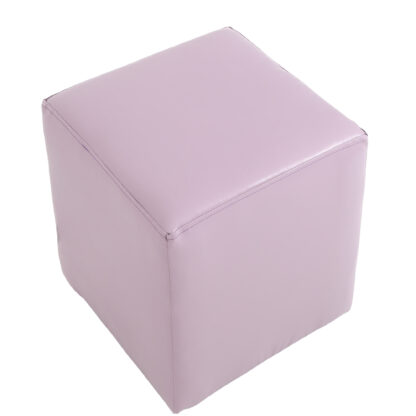 Taburet Cube, mov, piele ecologica, 45x38x38 cm - imagine 2