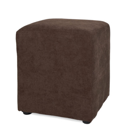 Taburet Cube, maro, stofa, 45x38x38 cm - imagine 2