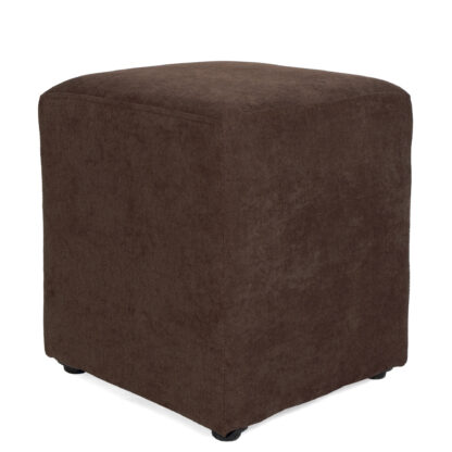 Taburet Cube, maro, stofa, 45x38x38 cm - imagine 4