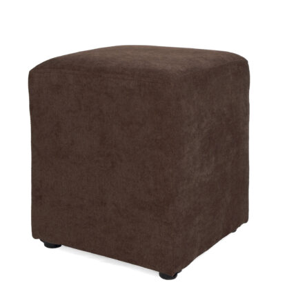 Taburet Cube, maro, stofa, 45x38x38 cm