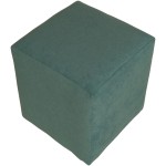 Taburet Cube, turcoaz, stofa, 45x38x38 cm - imagine 5