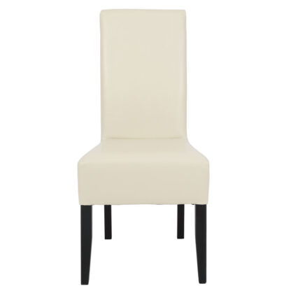 Scaun Iris, piele ecologica, crem, 47x100x60 cm - imagine 3