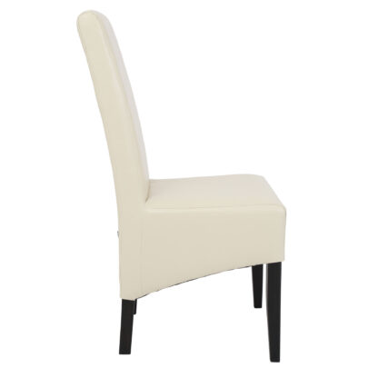 Scaun Iris, piele ecologica, crem, 47x100x60 cm - imagine 2
