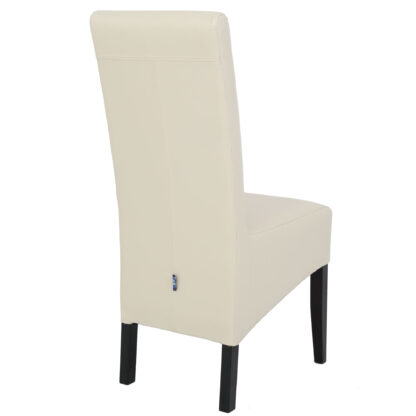 Scaun Iris, piele ecologica, crem, 47x100x60 cm - imagine 5