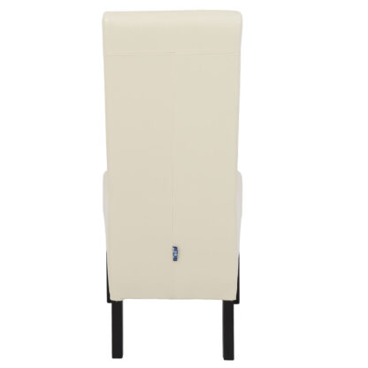 Scaun Iris, piele ecologica, crem, 47x100x60 cm - imagine 4