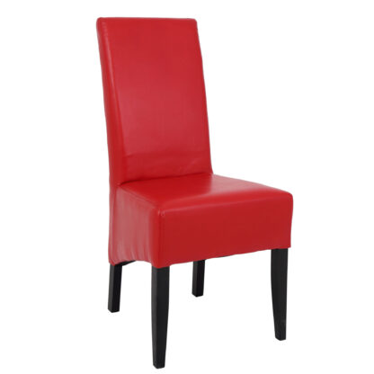 Scaun Iris, piele ecologica, culoare rosu, 47x100x60 cm