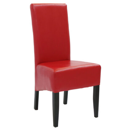 Scaun Iris, piele ecologica, culoare rosu, 47x100x60 cm - imagine 2