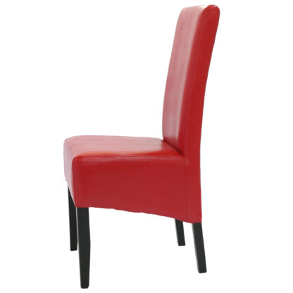 Scaun Iris, piele ecologica, culoare rosu, 47x100x60 cm - imagine 4