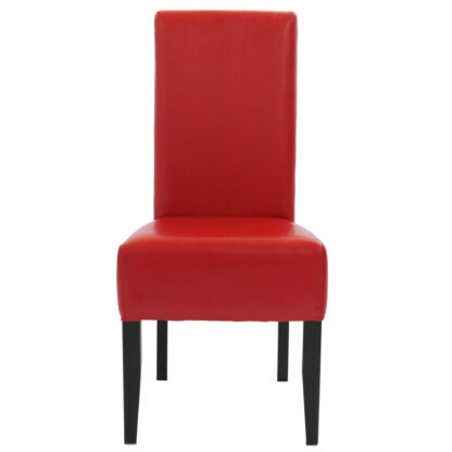 Scaun Iris, piele ecologica, culoare rosu, 47x100x60 cm - imagine 3
