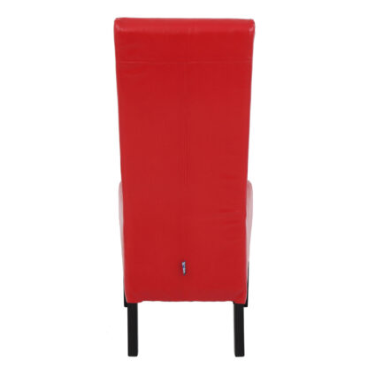 Scaun Iris, piele ecologica, culoare rosu, 47x100x60 cm - imagine 5