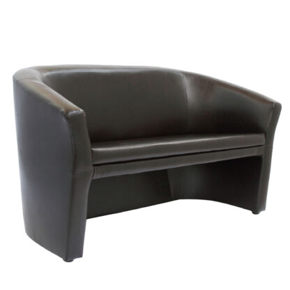 Canapea Iulia, wenge, piele ecologica, 130x80x70 cm