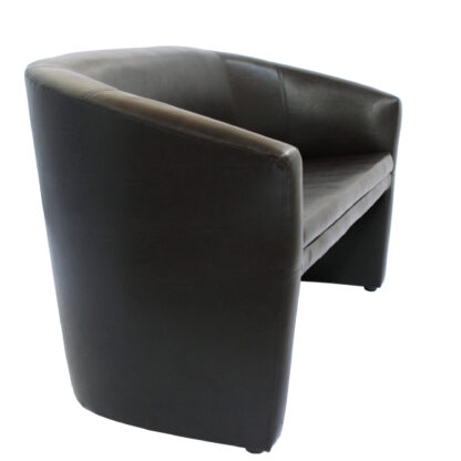 Canapea Iulia, wenge, piele ecologica, 130x80x70 cm - imagine 2
