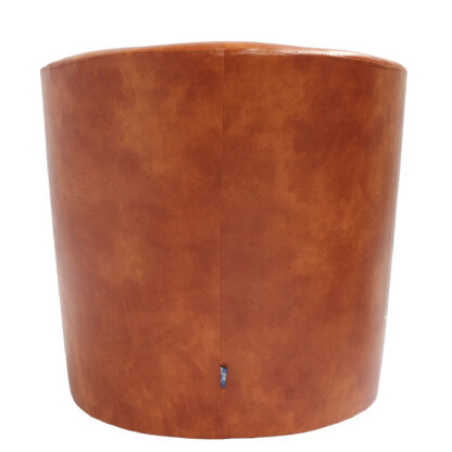 Fotoliu Iulia, cognac, piele ecologica, 72x80x70 cm - imagine 3