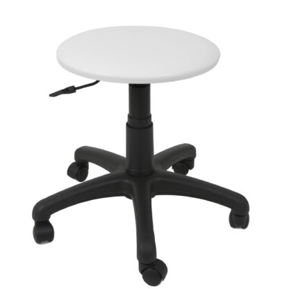 Scaun Labor, alb, imitatie piele, 57x59x59 cm