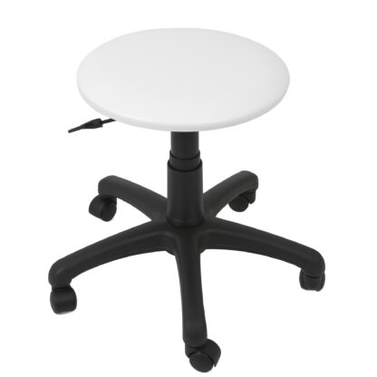 Scaun Labor, alb, imitatie piele, 57x59x59 cm - imagine 2