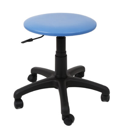 Scaun Labor, albastru, imitatie piele, 57x59x59 cm