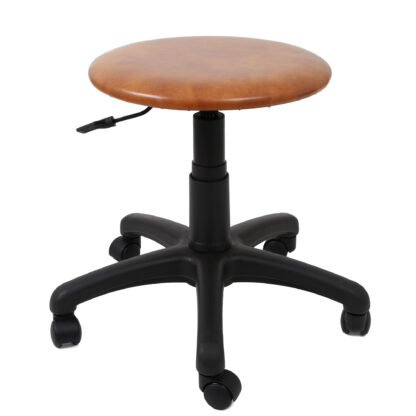 Scaun Labor, cognac, imitatie piele, 57x59x59 cm