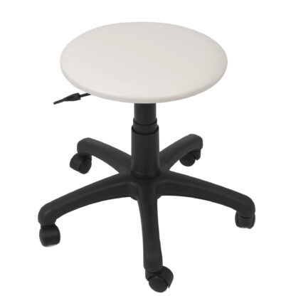Scaun Labor, crem, imitatie piele, 57x59x59 cm - imagine 2