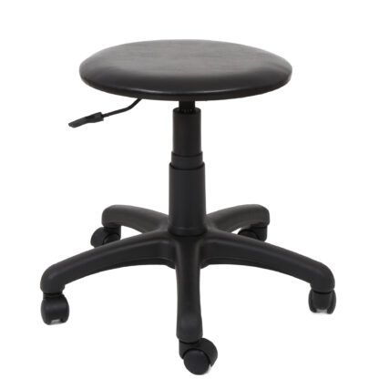 Scaun Labor, negru, imitatie piele, 57x59x59 cm