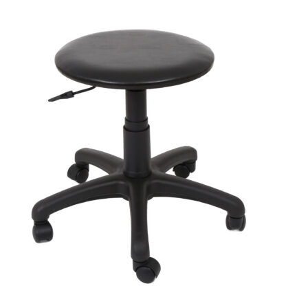 Scaun Labor, negru, imitatie piele, 57x59x59 cm - imagine 2