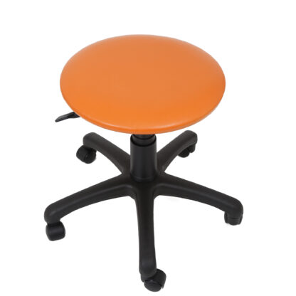 Scaun Labor, portocaliu, imitatie piele, 57x59x59 cm - imagine 2