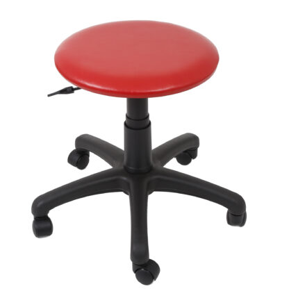 Scaun Labor, rosu, imitatie piele, 57x59x59 cm - imagine 2