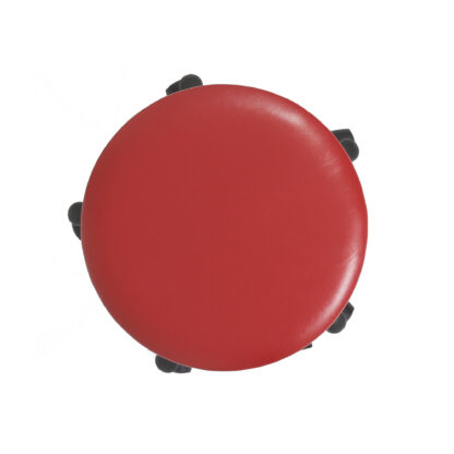 Scaun Labor, rosu, imitatie piele, 57x59x59 cm - imagine 3