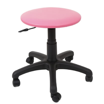 Scaun Labor, roz, imitatie piele, 57x59x59 cm