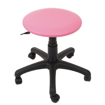 Scaun Labor, roz, imitatie piele, 57x59x59 cm - imagine 2