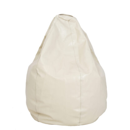 Fotoliu tip para Mara, Big Bean Bag, crem, imitatie piele, 74 cm