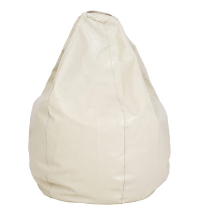 Fotoliu tip para Mara, Big Bean Bag, crem, imitatie piele, 74 cm - imagine 4