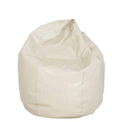 Fotoliu tip para Mara, Big Bean Bag, crem, imitatie piele, 74 cm - imagine 3