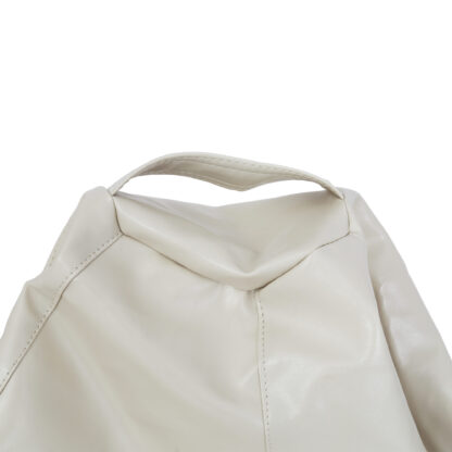 Fotoliu tip para Mara, Big Bean Bag, crem, imitatie piele, 74 cm - imagine 2