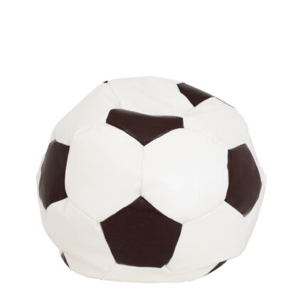 Fotoliu tip minge Mondo Ball, Bean Bag, alb-maro, imitatie piele, 74 cm - imagine 4