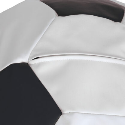 Fotoliu tip minge Mondo Ball, Bean Bag, alb-negru, imitatie piele, 74 cm - imagine 4