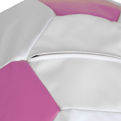 Fotoliu tip minge Mondo Ball, Bean Bag, alb-roz, imitatie piele, 74 cm - imagine 4