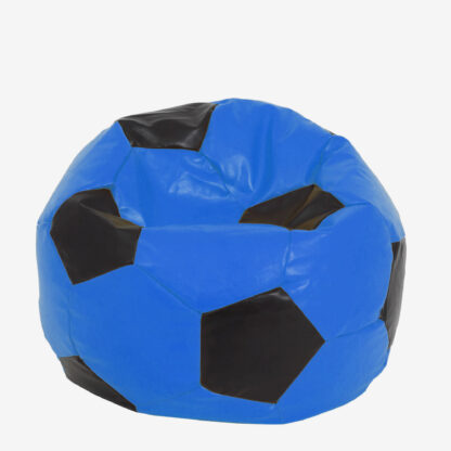 Fotoliu tip minge Mondo Ball, Bean Bag, albastru-negru, imitatie piele, 74 cm