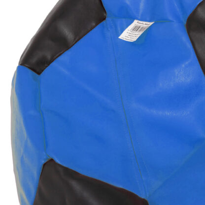 Fotoliu tip minge Mondo Ball, Bean Bag, albastru-negru, imitatie piele, 74 cm - imagine 4