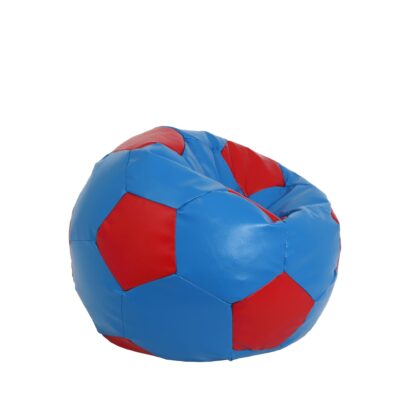 Fotoliu tip minge Mondo Ball, Bean Bag, albastru-rosu, imitatie piele, 74 cm