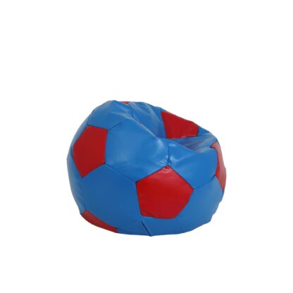 Fotoliu tip minge Extra Ball (XL), Bean Bag, albastru-rosu, imitatie piele, 87 cm